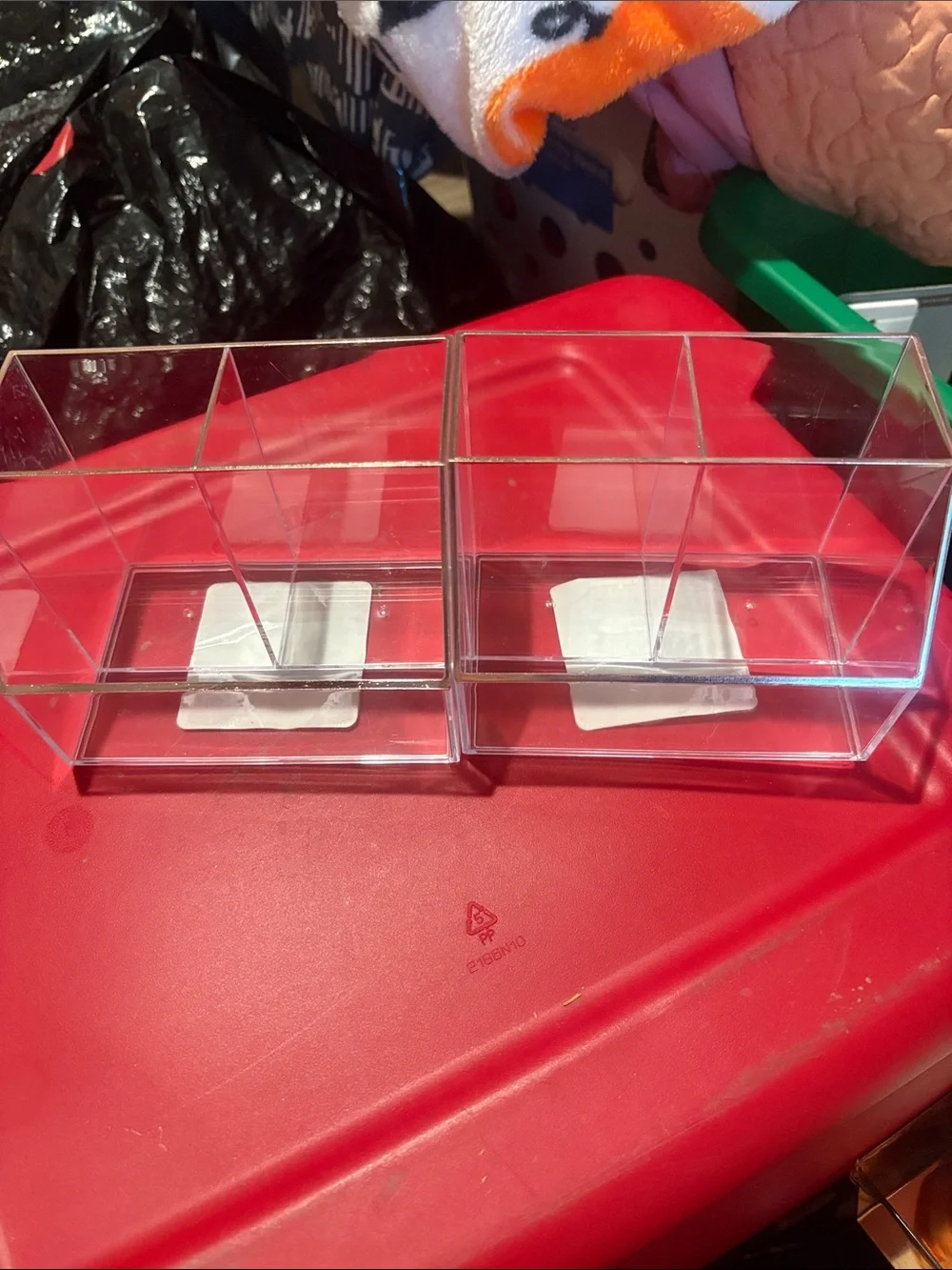 Clear Acrylic 4-Compartment Organizer Tray - Transparent Desk Storage